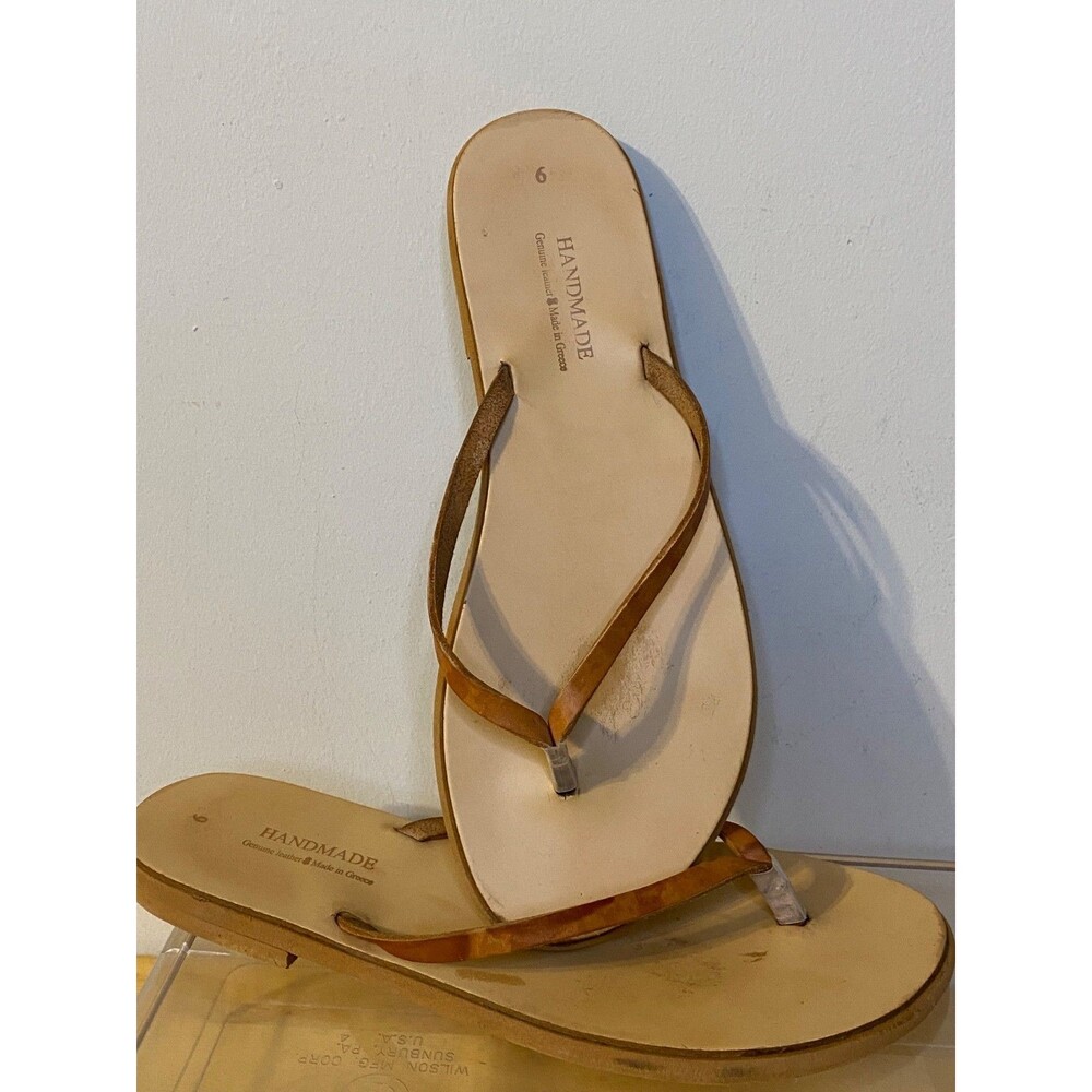 Unbranded Women Handmade Leather Thong Sandals Size 6
